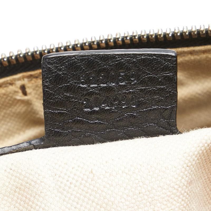 グッチ インターロッキングG ショルダーバッグ 322059 ブラック レザー レディース GUCCI 【中古】