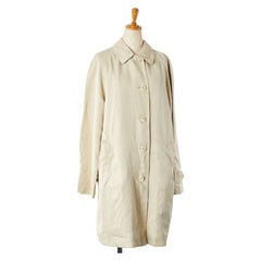 バーバリー ステンカラーコート スプリングコート ベージュ ポリエステル ポリウレタン レディース BURBERRY 【中古】