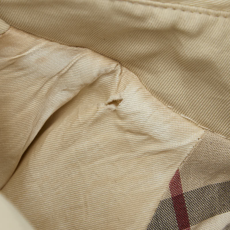 バーバリー ステンカラーコート スプリングコート ベージュ ポリエステル ポリウレタン レディース BURBERRY 【中古】
