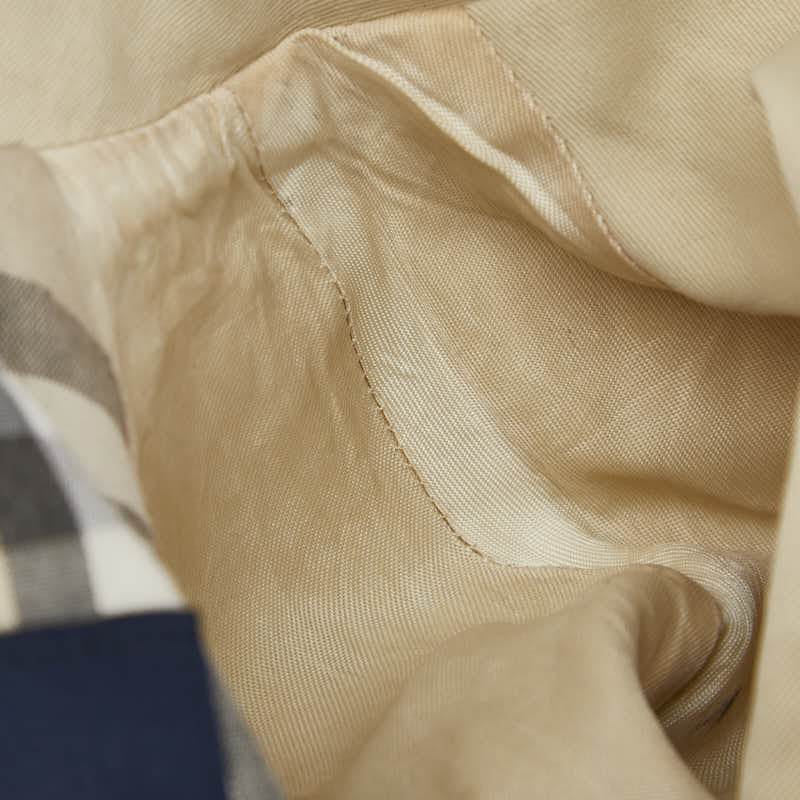 バーバリー ステンカラーコート スプリングコート ベージュ ポリエステル ポリウレタン レディース BURBERRY 【中古】