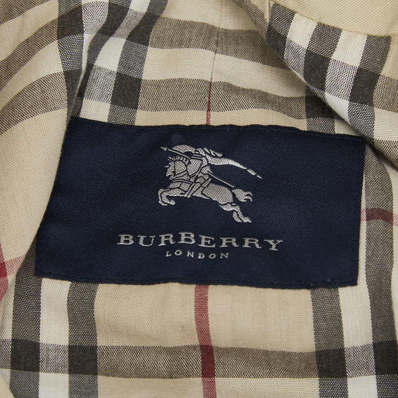 バーバリー ステンカラーコート スプリングコート ベージュ ポリエステル ポリウレタン レディース BURBERRY 【中古】