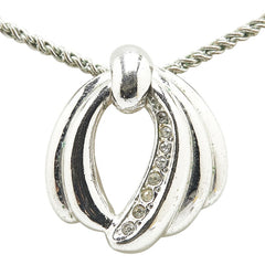 サンローラン ネックレス シルバー メタル ラインストーン レディース SAINT LAURENT 【中古】