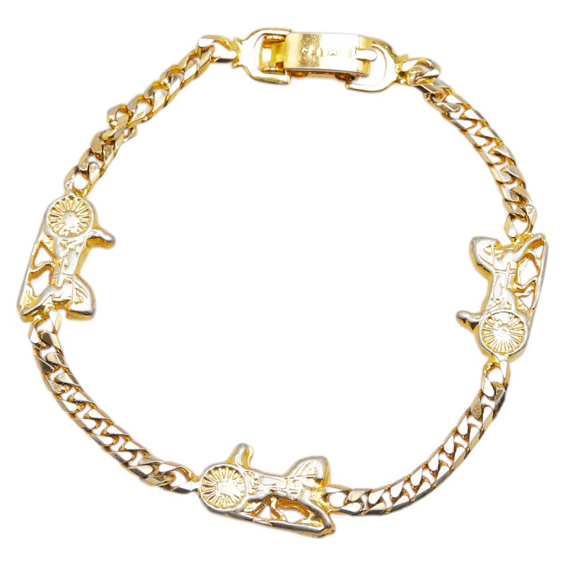 セリーヌ 馬車 モチーフ チェーン ブレスレット ゴールド メッキ レディース CELINE 【中古】