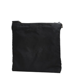 プラダ 三角ロゴプレート 斜め掛け ショルダーバッグ ブラック ナイロン レディース PRADA 【中古】