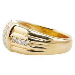 K18YG イエローゴールド ダイヤ0.43ct リング 指輪 レディース 15号 【中古】