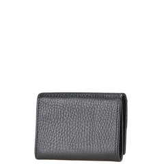 グッチ GGマーモント 三つ折り財布 コンパクトウォレット 523277 ブラック レザー レディース GUCCI 【中古】