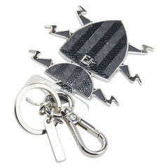 フェンディ バッグバグズ モンスター チャーム ブラック シルバー メタル リザード レディース FENDI 【中古】