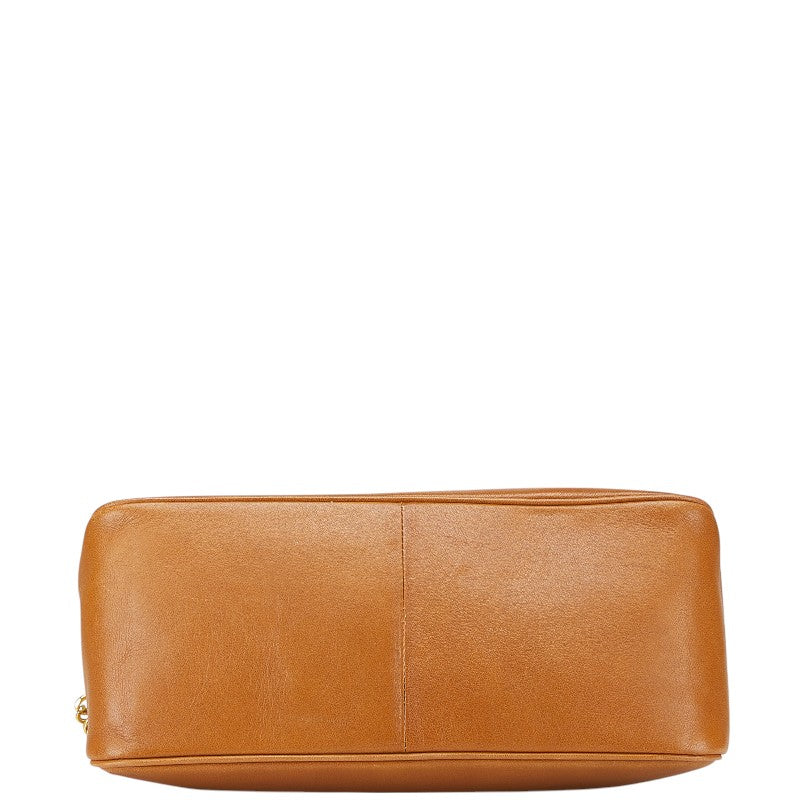 ヴァレンティノ Vロゴ 斜め掛け ショルダーバッグ ブラウン レザー レディース VALENTINO 【中古】