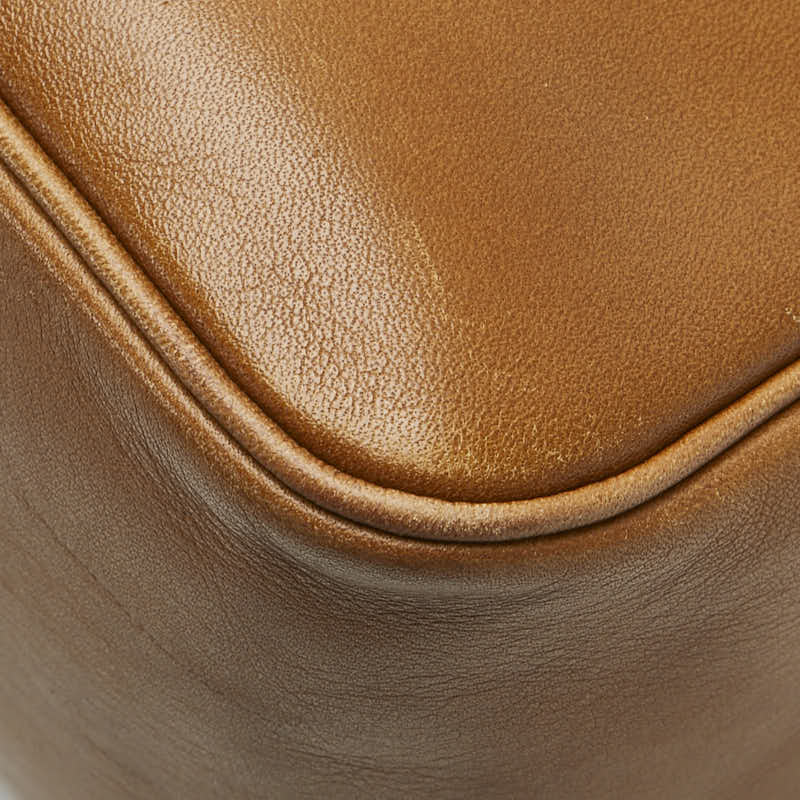 ヴァレンティノ Vロゴ 斜め掛け ショルダーバッグ ブラウン レザー レディース VALENTINO 【中古】
