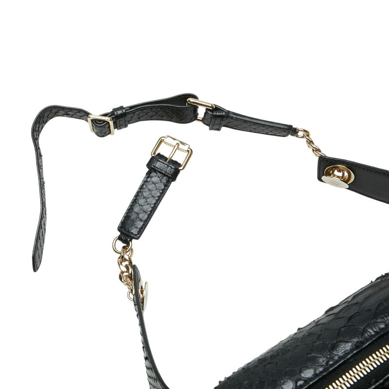 シャネル ココマーク ウエストバッグ ボディバッグ ブラック パイソン レディース CHANEL 【中古】