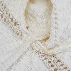 ルイ ヴィトン ボーダー 半袖ニット サイズ:M ホワイト コットン ポリアミド レディース LOUIS VUITTON 【中古】