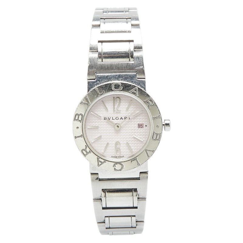 ブルガリ ブルガリブルガリ 腕時計 BB26 クオーツ ピンク文字盤 ステンレススチール レディース BVLGARI 【中古】