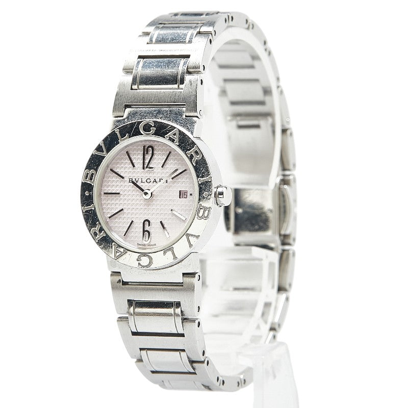 ブルガリ ブルガリブルガリ 腕時計 BB26 クオーツ ピンク文字盤 ステンレススチール レディース BVLGARI 【中古】