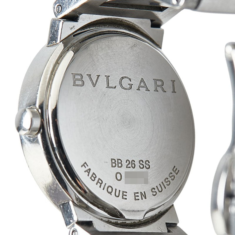 ブルガリ ブルガリブルガリ 腕時計 BB26 クオーツ ピンク文字盤 ステンレススチール レディース BVLGARI 【中古】