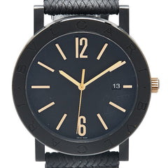 ブルガリ ブルガリブルガリ 腕時計 BB41S 自動巻き ブラック文字盤 ステンレススチール ラバー メンズ BVLGARI 【中古】
