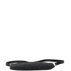 グッチ GGキャンバス 斜め掛け ショルダーバッグ 113013 ブラック キャンバス レザー レディース GUCCI 【中古】