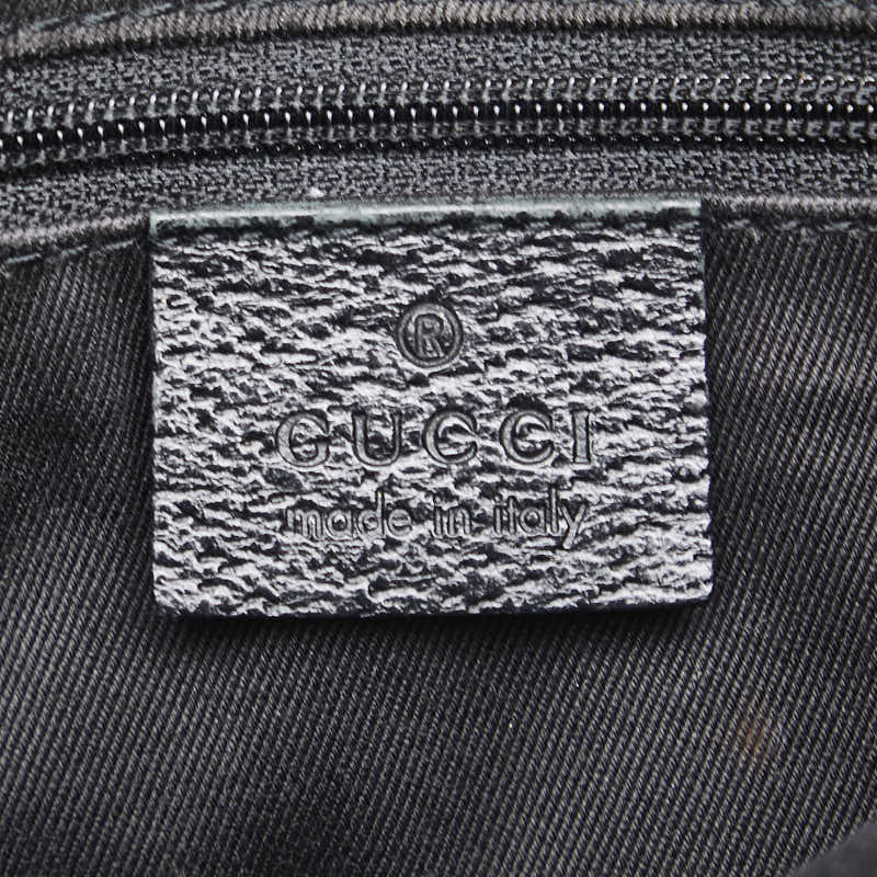 グッチ GGキャンバス 斜め掛け ショルダーバッグ 113013 ブラック キャンバス レザー レディース GUCCI 【中古】