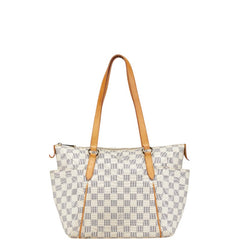 ルイ ヴィトン ダミエ アズール トータリーPM トートバッグ ショルダーバッグ N51261 ホワイト PVC レザー レディース LOUIS VUITTON 【中古】
