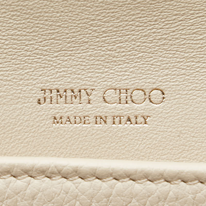 ジミーチュウ ロゴ 長財布 ベージュ レザー レディース JIMMY CHOO 【中古】