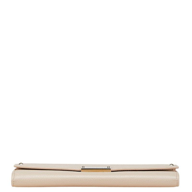 ジミーチュウ ロゴ 長財布 ベージュ レザー レディース JIMMY CHOO 【中古】