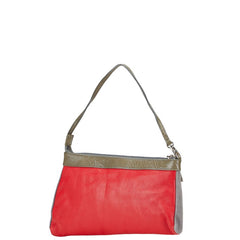 アンテプリマ ロゴ ハンドバッグ レッド グレー グリーン レザー レディース ANTEPRIMA 【中古】