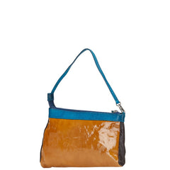 アンテプリマ ロゴ ショルダーバッグ ベージュ ブラウン ブルー レザー エナメル レディース ANTEPRIMA 【中古】