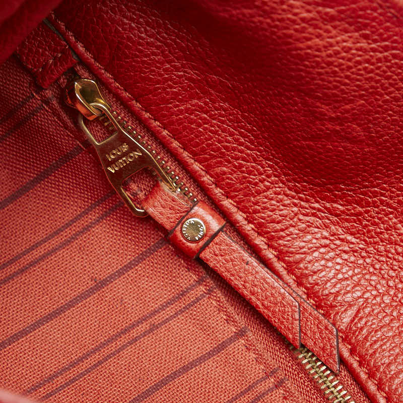 ルイ ヴィトン モノグラム アンプラント メティス ハンドバッグ M40811 レッド レザー レディース LOUIS VUITTON 【中古】