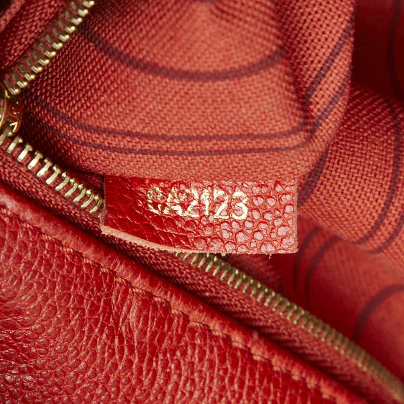 ルイ ヴィトン モノグラム アンプラント メティス ハンドバッグ M40811 レッド レザー レディース LOUIS VUITTON 【中古】