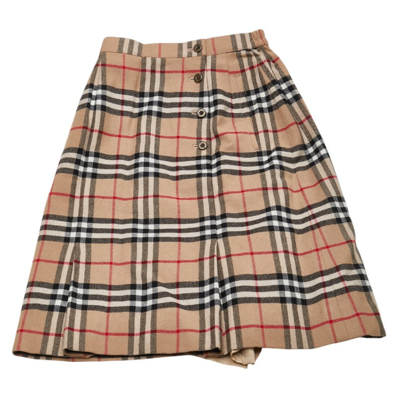 バーバリー ノバチェック スカート サイズ：S ベージュ マルチカラー ウール レディース BURBERRY 【中古】