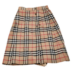 バーバリー ノバチェック スカート サイズ：S ベージュ マルチカラー ウール レディース BURBERRY 【中古】