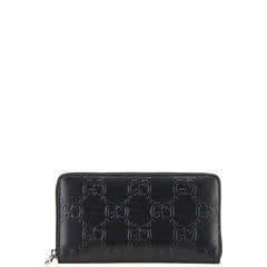 グッチ GGエンボス ジップアラウンド オーガナイザー 長財布 625563 ブラック レザー レディース GUCCI 【中古】