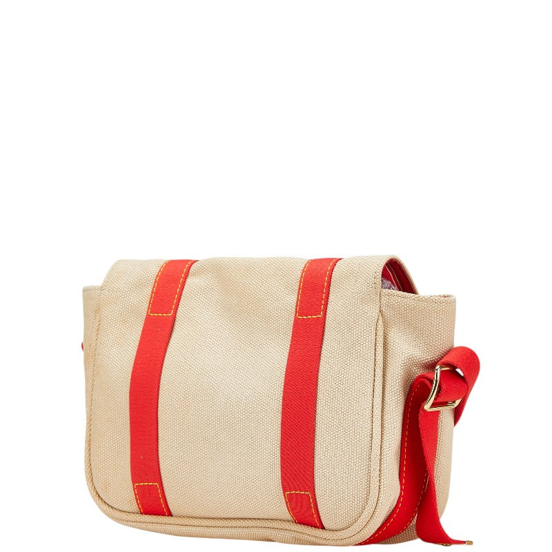 ルイ ヴィトン アンティグア ブザスPM ショルダーバッグ M40041 ベージュ レッド キャンバス レザー レディース LOUIS VUITTON 【中古】