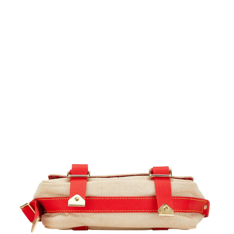 ルイ ヴィトン アンティグア ブザスPM ショルダーバッグ M40041 ベージュ レッド キャンバス レザー レディース LOUIS VUITTON 【中古】