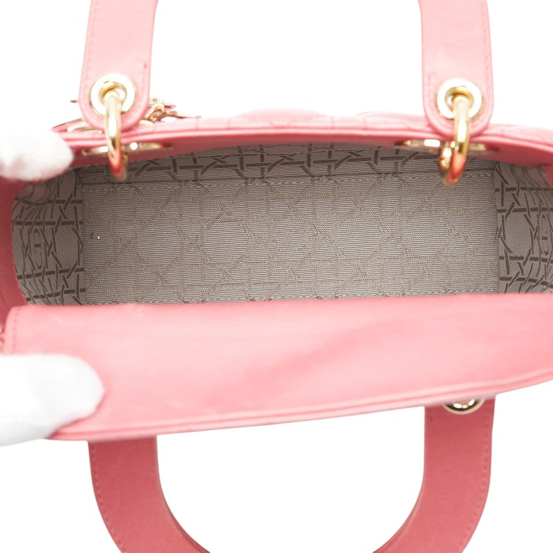 ディオール カナージュ レディディオール ハンドバッグ ショルダーバッグ 2WAY ピンク レザー レディース Dior 【中古】