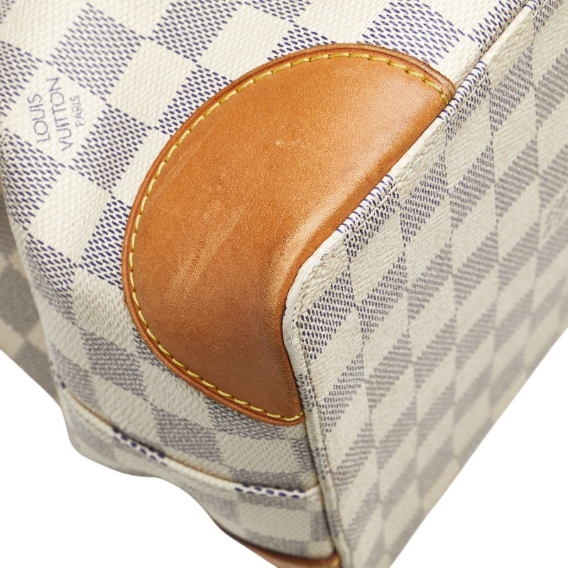 ルイ ヴィトン ダミエ アズール ハムステッドMM トートバッグ ショルダーバッグ N51206 ホワイト PVC レザー レディース LOUIS VUITTON 【中古】