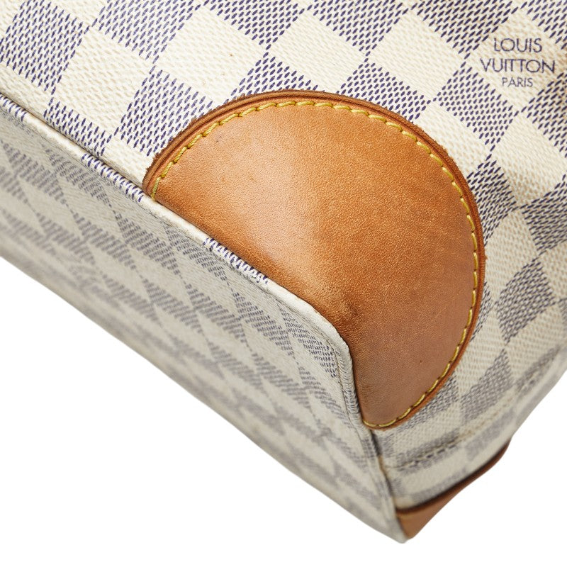 ルイ ヴィトン ダミエ アズール ハムステッドMM トートバッグ ショルダーバッグ N51206 ホワイト PVC レザー レディース LOUIS VUITTON 【中古】