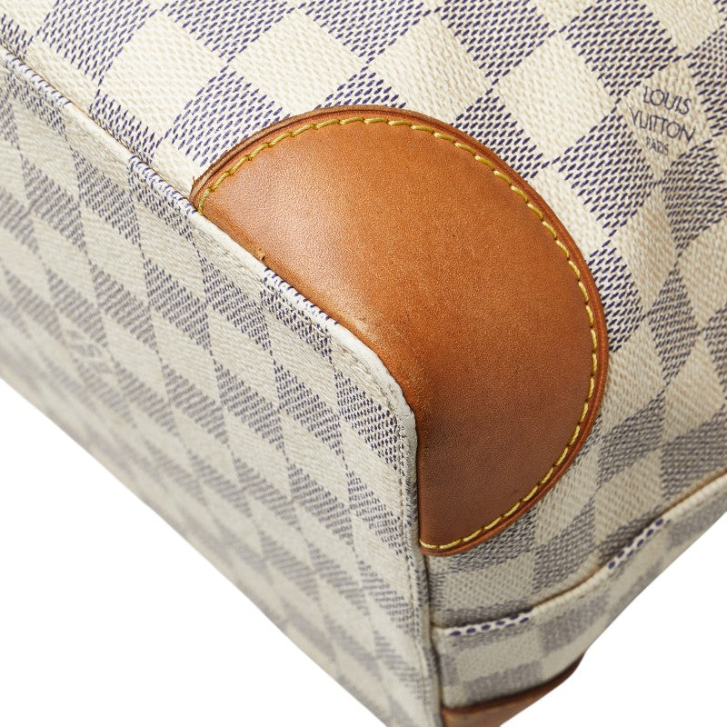ルイ ヴィトン ダミエ アズール ハムステッドMM トートバッグ ショルダーバッグ N51206 ホワイト PVC レザー レディース LOUIS VUITTON 【中古】