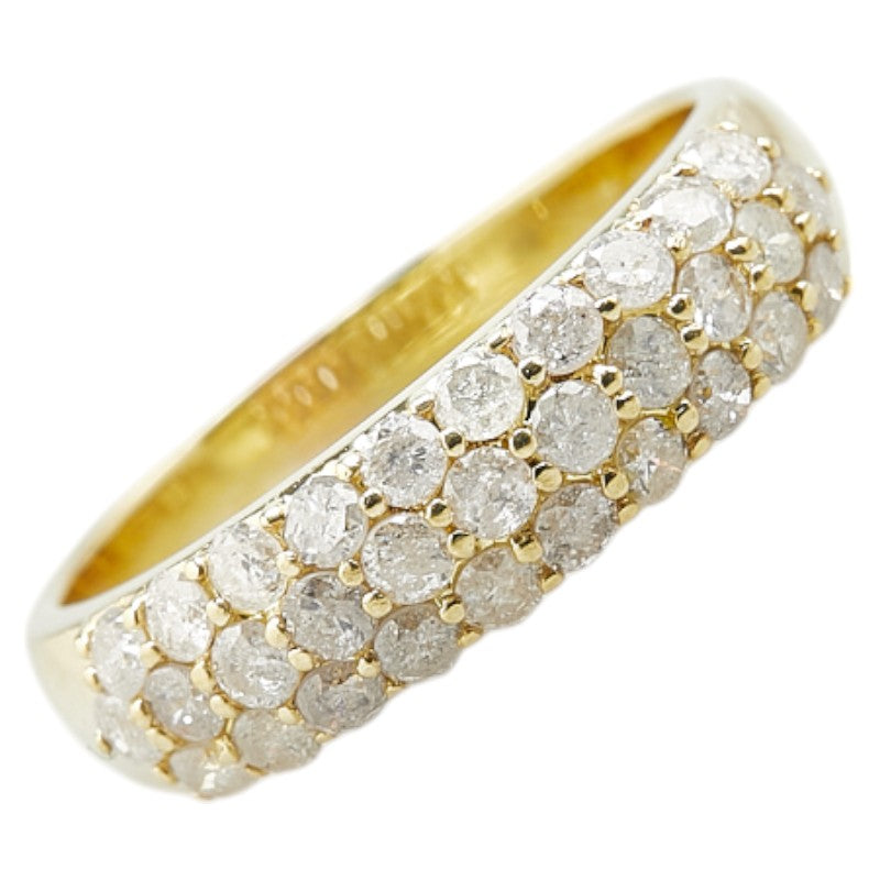K18YG イエローゴールド ダイヤ1.00ct リング 指輪 レディース 14号 【中古】