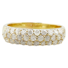 K18YG イエローゴールド ダイヤ1.00ct リング 指輪 レディース 14号 【中古】