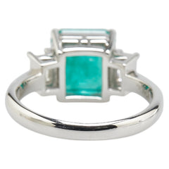 Pt900 プラチナ エメラルド3.17ct ダイヤ0.51ct リング 指輪 レディース 13号 【中古】