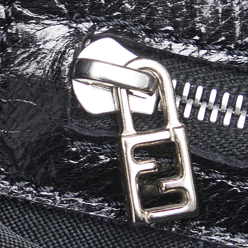 フェンディ トートバッグ ハンドバッグ ブラック ナイロン レザー レディース FENDI 【中古】