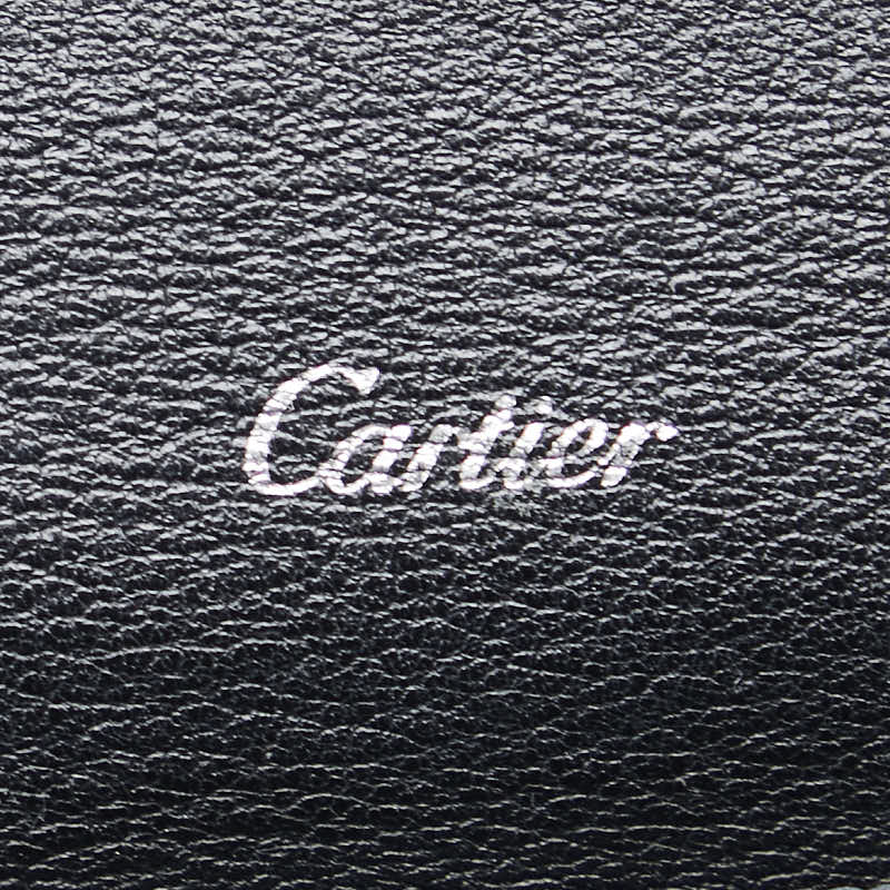 カルティエ ハッピーバースデー 長財布 ブラック エナメル レディース CARTIER 【中古】