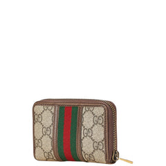 グッチ GGスプリーム オフィディア シェリーライン コインケース 597613 96IWT 8745 ブラウン PVC レザー レディース GUCCI 【中古】