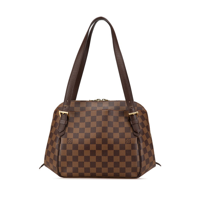ルイ ヴィトン ダミエ ベレムMM ハンドバッグ トートバッグ N51174 ブラウン PVC レザー レディース LOUIS VUITTON 【中古】