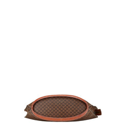 セリーヌ マカダム ショルダーバッグ トートバッグ ブラウン PVC レザー レディース CELINE 【中古】