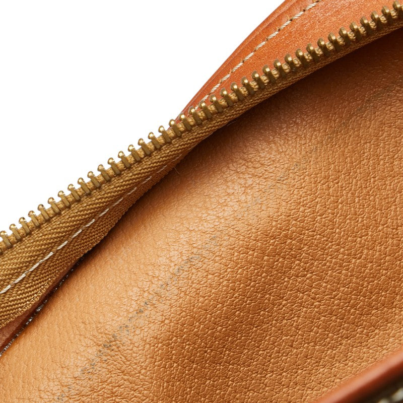 セリーヌ マカダム ショルダーバッグ トートバッグ ブラウン PVC レザー レディース CELINE 【中古】