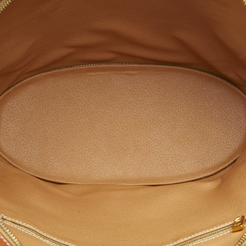 セリーヌ マカダム ショルダーバッグ トートバッグ ブラウン PVC レザー レディース CELINE 【中古】
