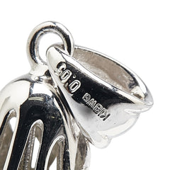 K18WG ホワイトゴールド ダイヤ0.05ct 真珠 ペンダントトップ レディース 【中古】