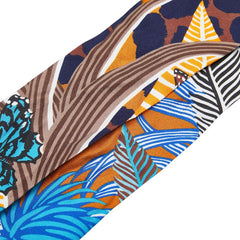 エルメス ツイリー Jaguar Quetzal スカーフ ライトブルー マルチカラー シルク レディース HERMES 【中古】