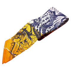 エルメス ツイリー JUNGLE LOVE ジャングルラブ スカーフ オレンジ マルチカラー シルク レディース HERMES 【中古】